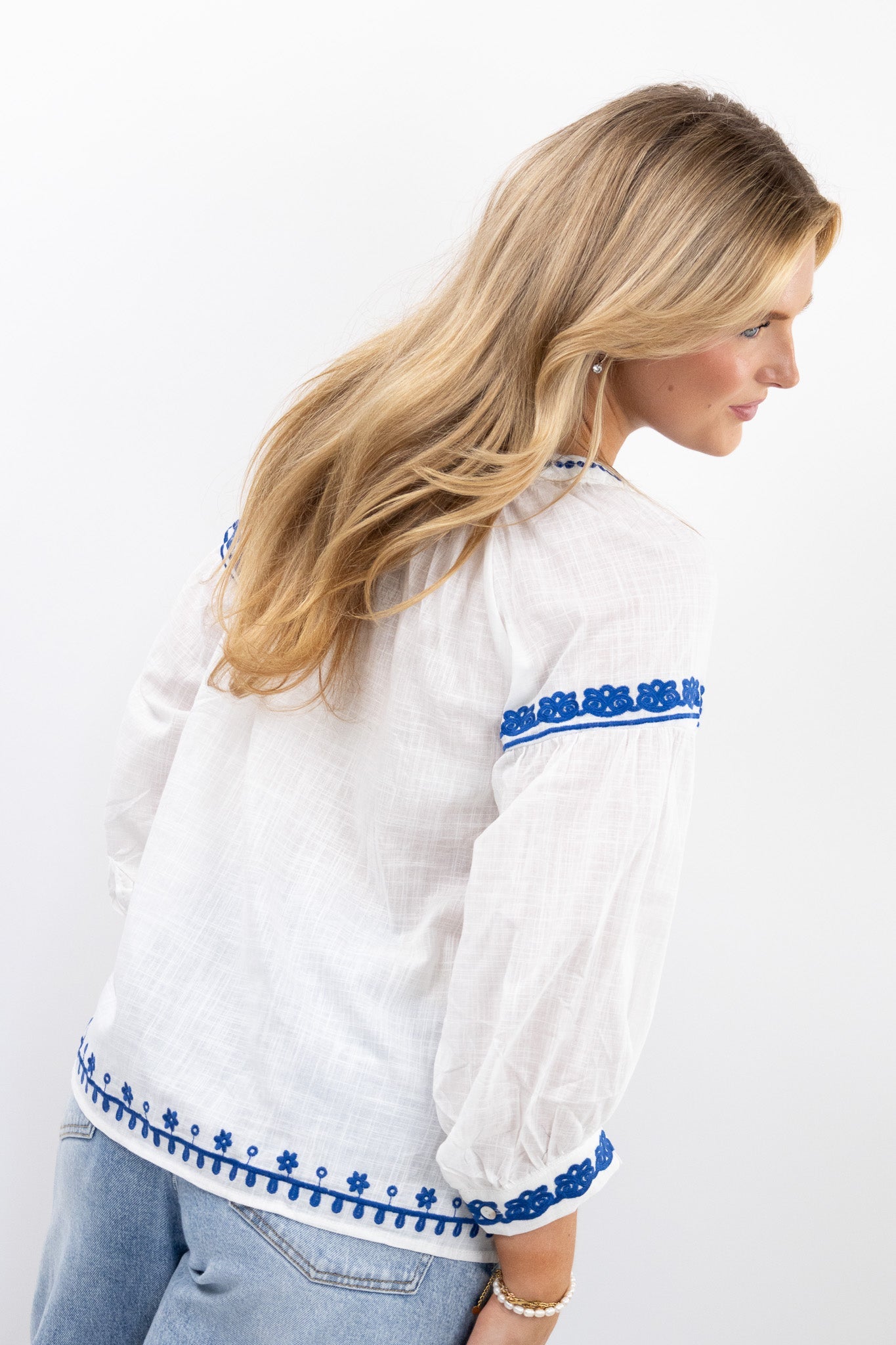 Santorini Embroidered Blouse