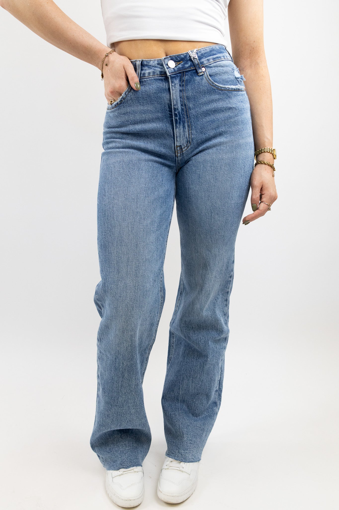 Casey lace pocket jeans -stretch