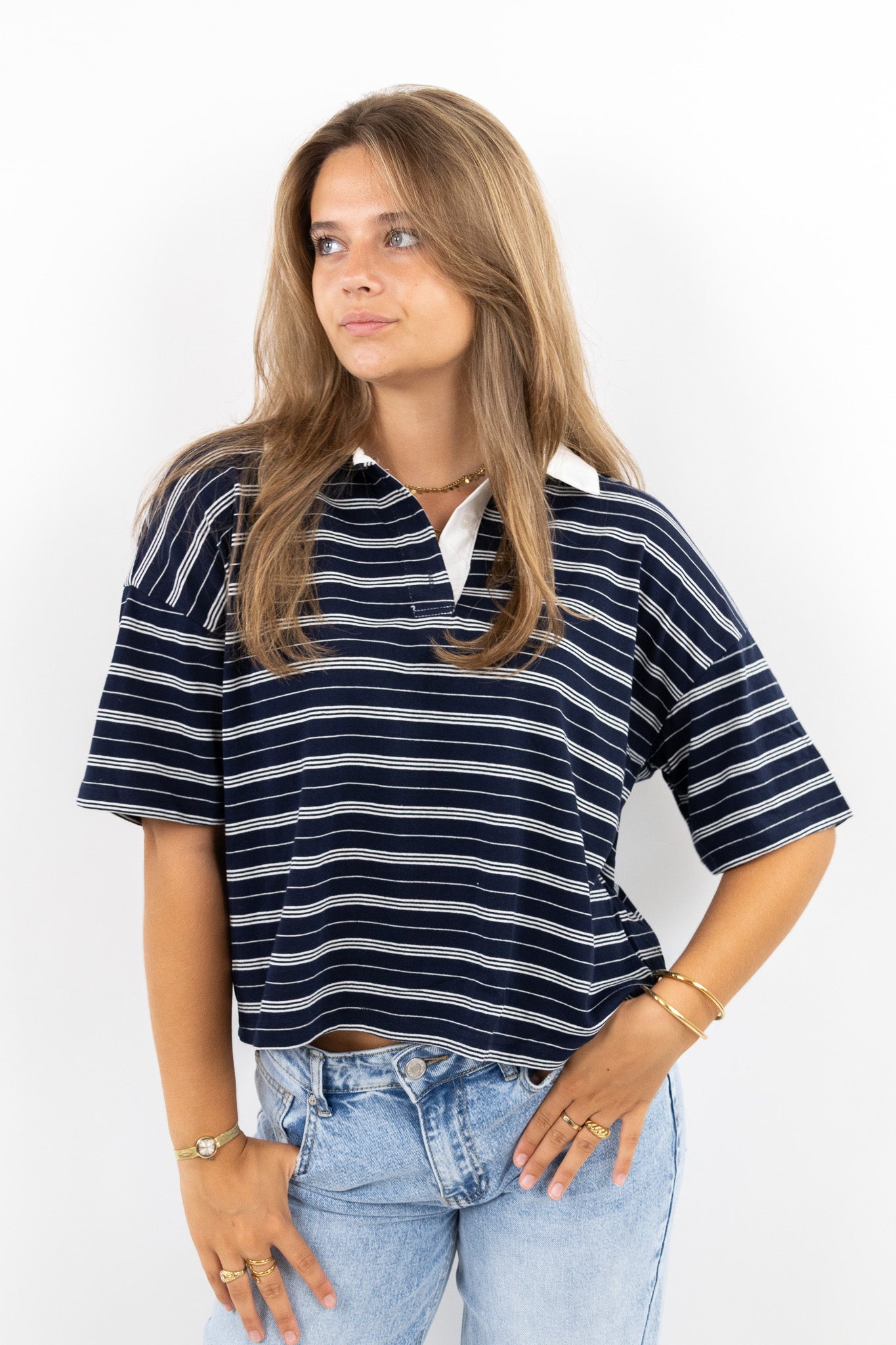 Striped Polo Tee