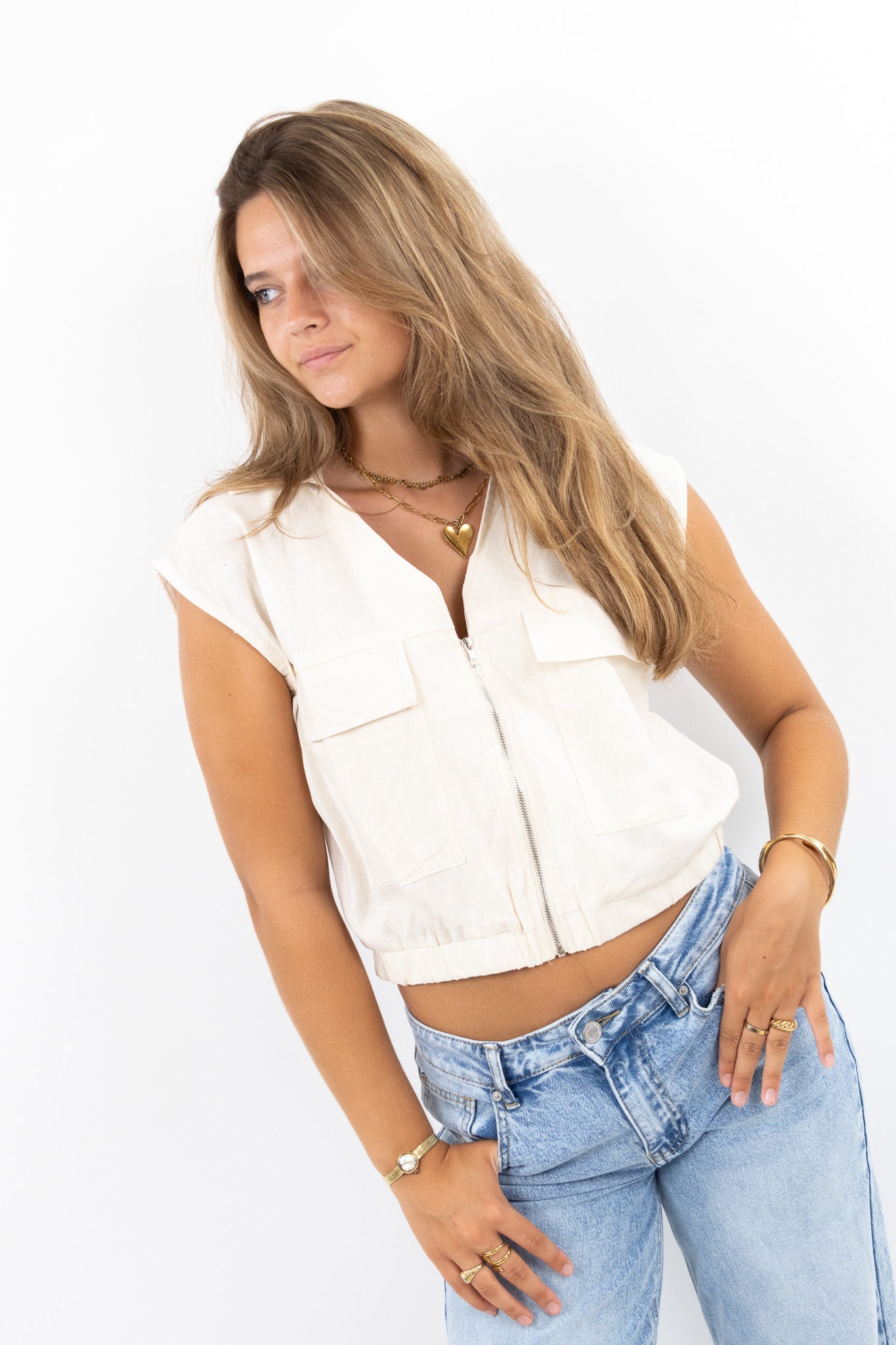Zip Crop Top