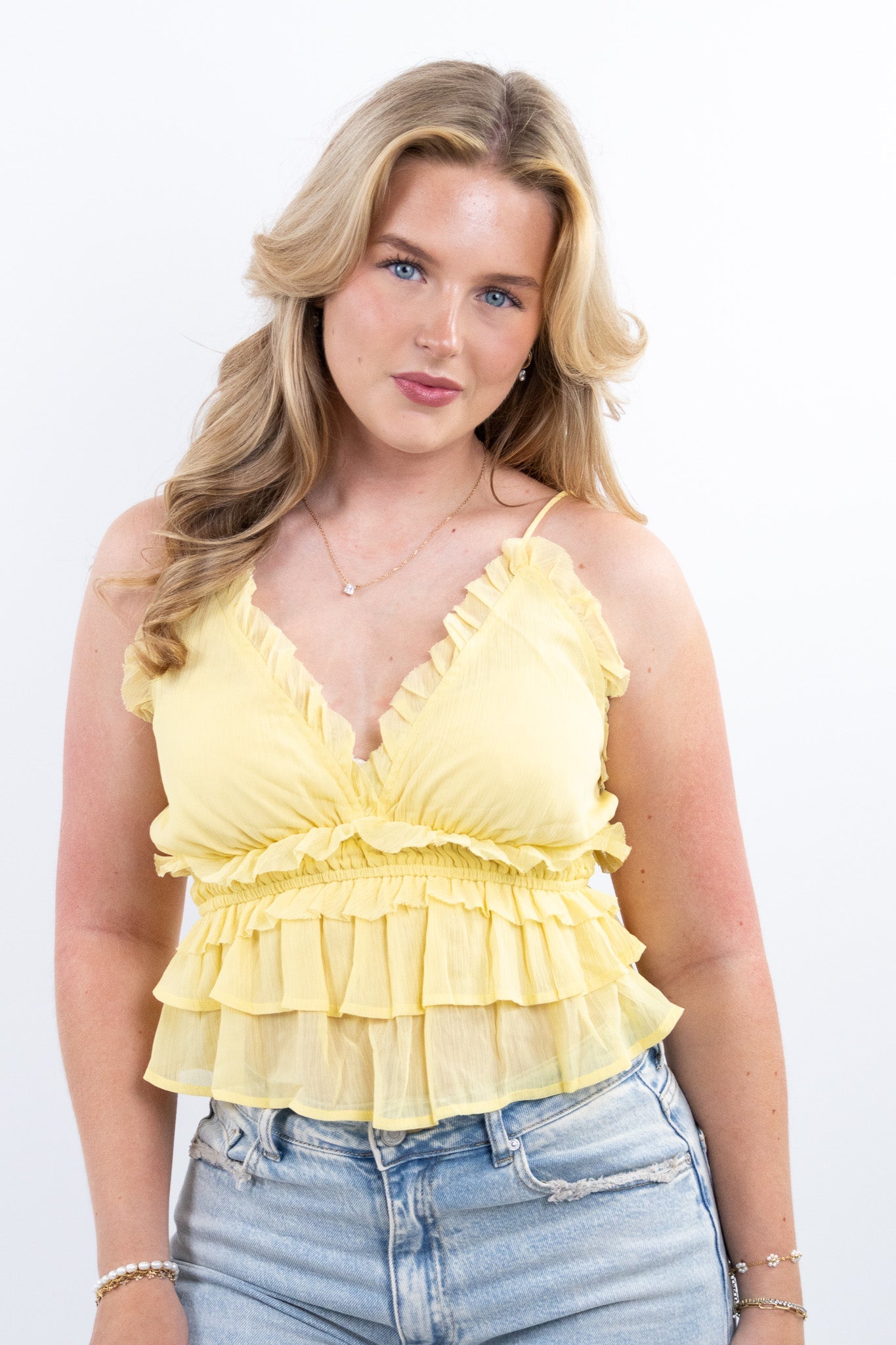 Coastal ruffle top