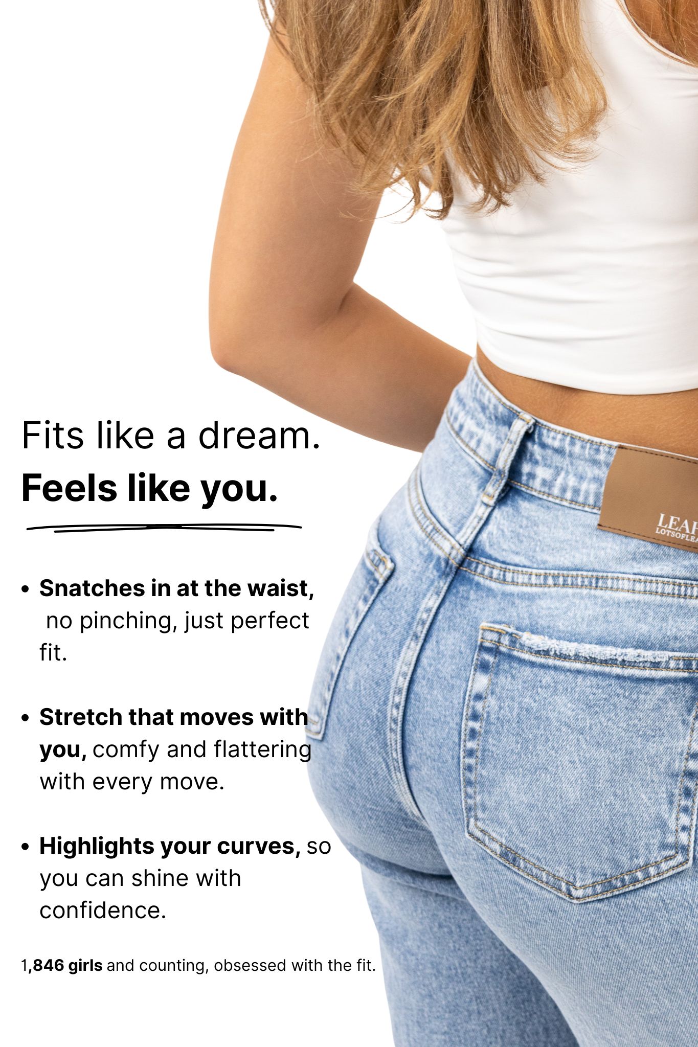 Leah wide leg jeans - stretch